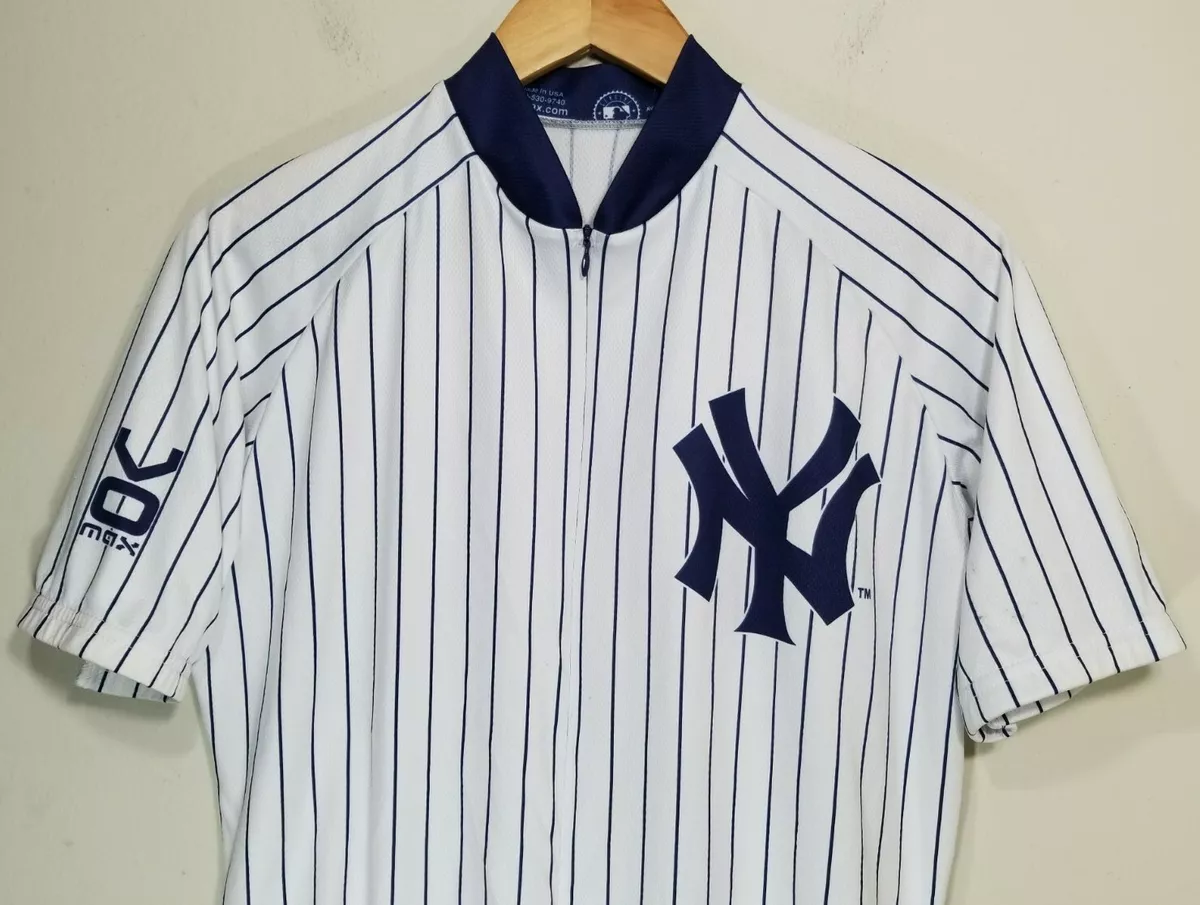 VoMax New York Yankees MLB 3/4 Zip Short Sleeve Cycling Jersey Men's Medium