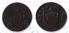 Coin, Switzerland 2 Rappen 1846 Canton Schwyz (1804 - 1850) Silver KM# 62