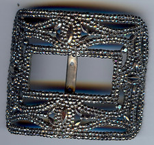 ANTIQUE VICTORIAN CUT STEEL CURVED BUCKLE