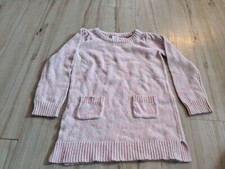 Gymboree Pink Knit Sweater Top Shirt Dress 3/4 Sleeve Pull over Size 4 XS