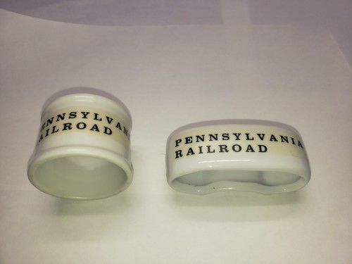 Pennsylvania Railroad Napkin Ring Ceramic Vintage Train Set UNKNOWN REPRODUCTION - Picture 6 of 23