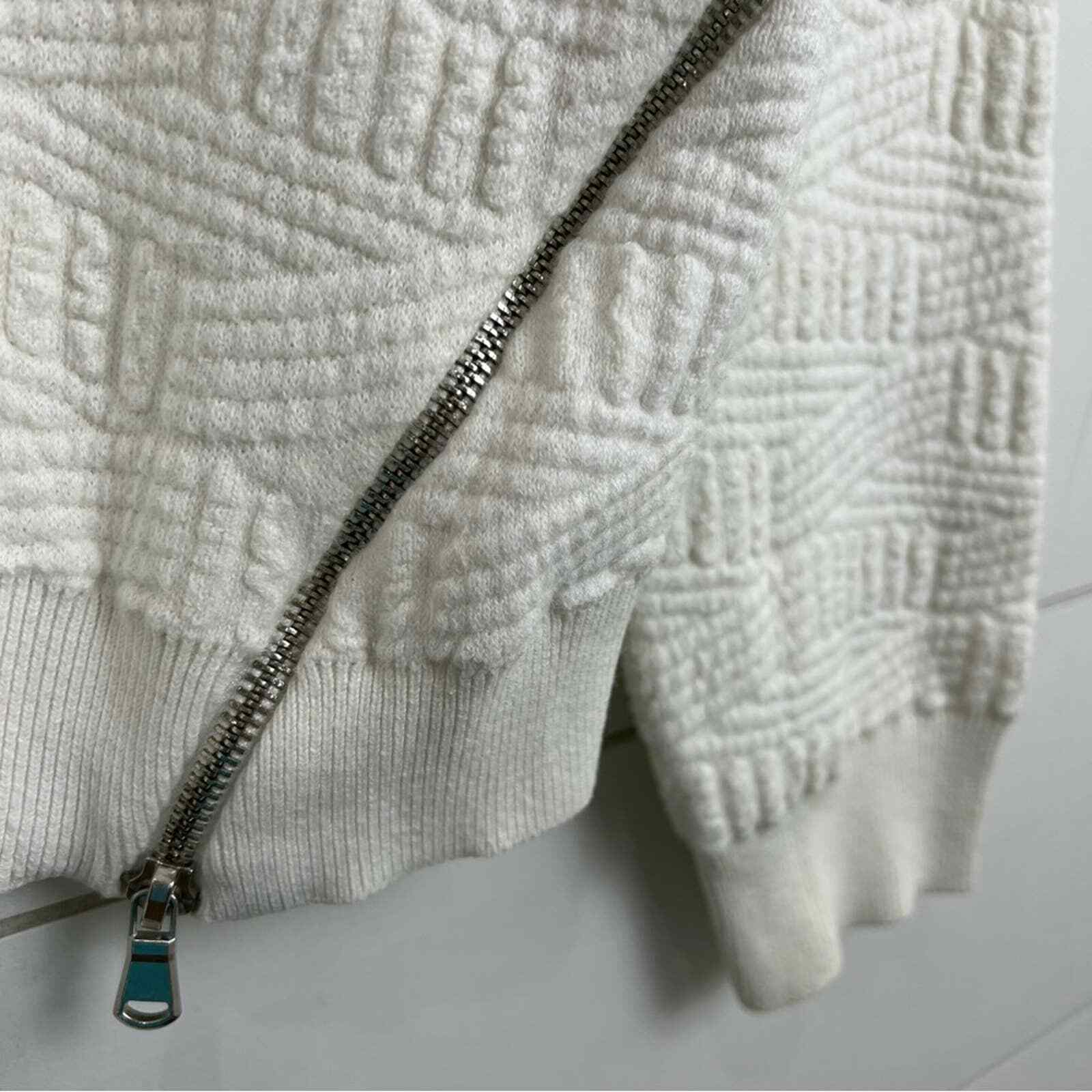 MOTH Medium Matelasse Zipper Pullover - image 5