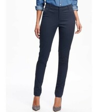 NWT Lands End Women's Slim Fit Chino Pants Navy Blue Size 18 37/38W 55 BB156