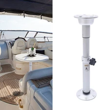 Adjustable Table Pedestal Stand Silver Table Base For Marine Boat Yacht