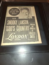 Snooky Lanson God&rsquo;s Country Rare Original 1950 Promo Poster Ad Framed