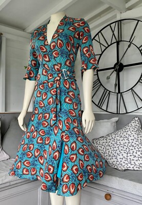 Karen Millen Turquoise Blue Peacock Silk Faux Wrap Buckle Asymmetric Dress 8 | eBay Karen Millen Turquoise Blue Peacock Silk Faux Wrap Buckle Asymmetric Dress 8 | eBay