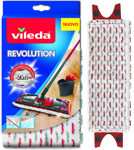 VILEDA RICAMBIO RICAMBI MOCIO MICROFIBRA 2 IN 1 REVOLUTION SISTEMA PER PAVIMENTI
