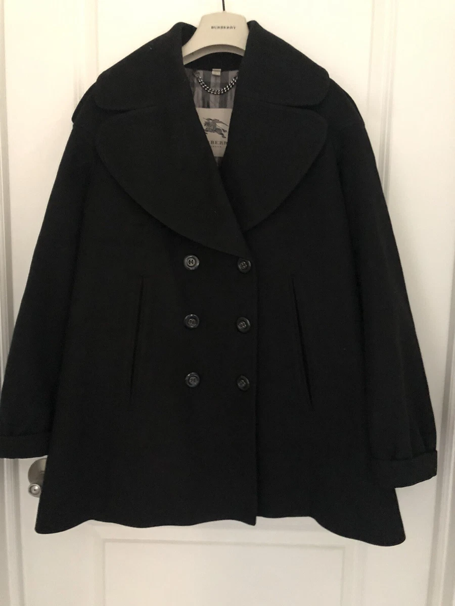 Burberry black store cashmere coat