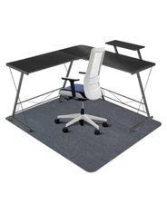 Desk Chair Mat Carpeted,  Premium Rug Floor protector for Office (Dark Grey) new