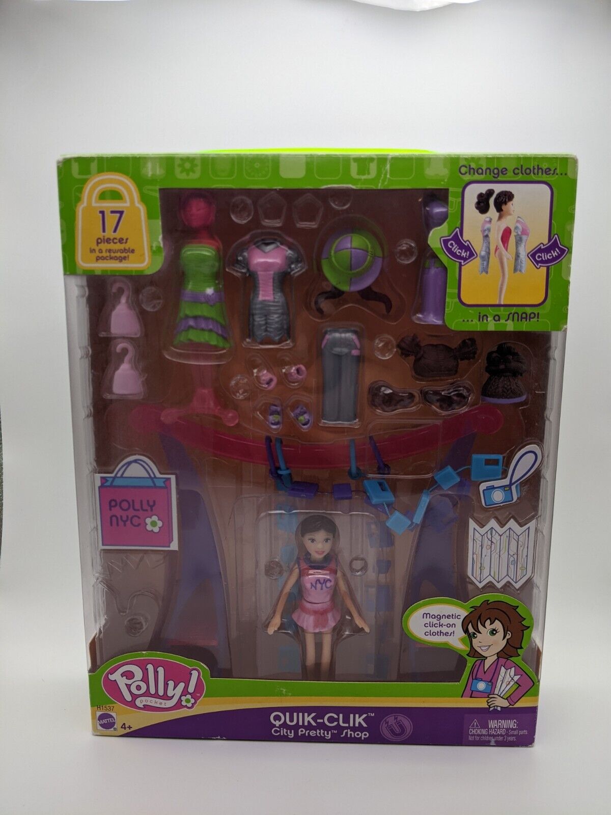 POLLY POCKET FASHION BEACH GAME 2004 NEW- OPENED BOX