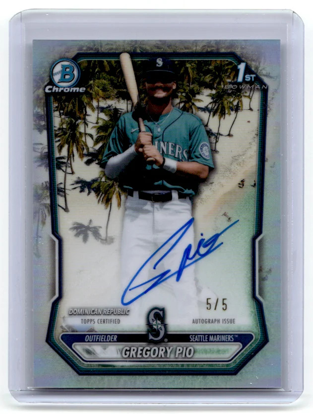 Gregory Pio 2026 Bowman Chrome 1st Bowman International Refractor Auto /5 #CPAGP