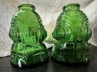 Vintage Wheaton NJ Green Glass George Washington Head Salt & Pepper Shaker Set — photo 2