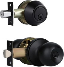 Deadbolt Lock And Door Knob Set, Exterior Doo...