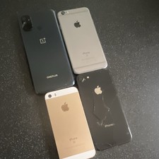 Apple iPhone x3 & OnePlus Smartphone Mixed Lot of 4 Phones Spares/Repair