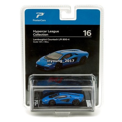 1:64 Lamborghini Countach LPI 800-4 Automodell Druckguss Spielzeug Geschenk Blau