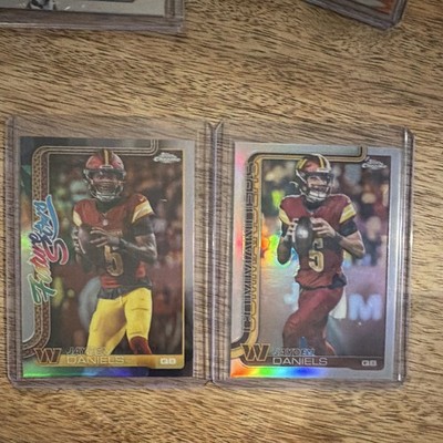 Topps  Chrome 2023 Jayden Daniels Rookie & Power Players 2-Card Lot