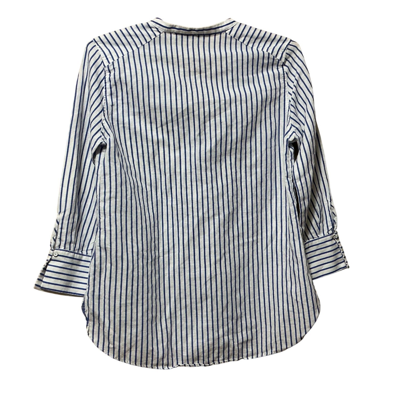 Zara Basic Button Down Shirt Split Neck Blouse La… - image 2