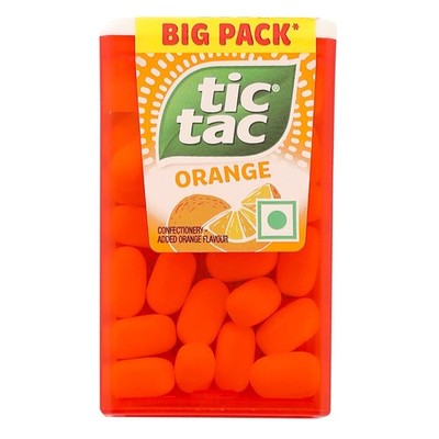 Pack of 24 Tic Tac Orange Flavour Candy, 13.7g Each
