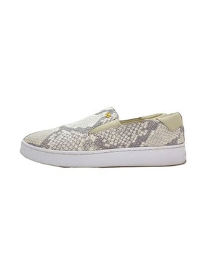 Cole Haan Python Embossed Slip On Low Cut Sneakers Uk5 Gry Leather GA901