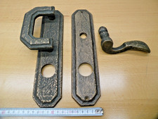 Alte Haustürgriff , Bronze , für Rundschloss Türgriff Griff Massiv L-26cm