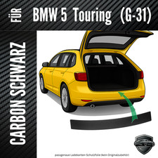 Ladekantenschutz Lackschutzfolie  für BMW 5er Touring (G-31)  3D Carbon Schwarz