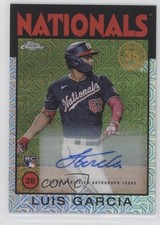 2021 Topps Silver Pack Series 2 1986 Chrome Baseball 42/99 Luis Garcia Auto 04cw