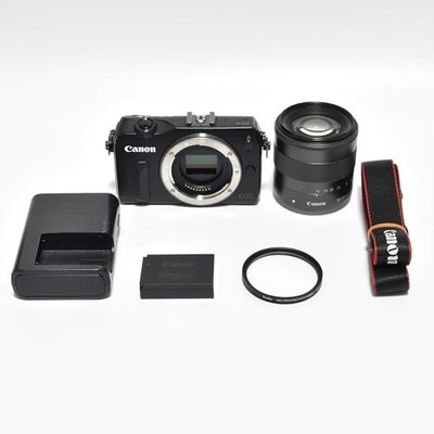 Canon EOS M Black 18.0MP Digital Camera Body w/EF-M 18-55mm F3.5-5.6 Lens Kit