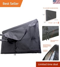 Outdoor TV Cover 60 - 65 inch - WITH ZIPPER, Weatherproof, Waterproof 360 deg...