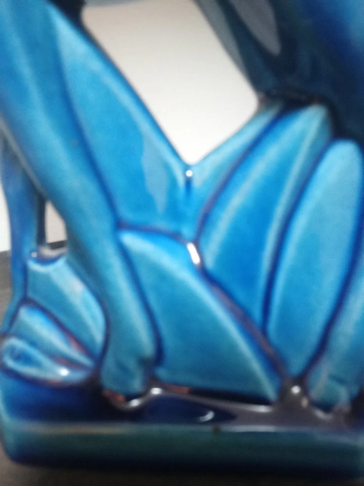 Statuette Sculpture ANTILOPE bleu art deco 1930 Charles Lemanceau St Clement - Photo 4/4