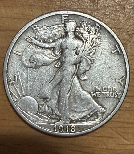 vf++ 1918 s San Francisco Liberty Walking Half Dollar 50C nice collector grade