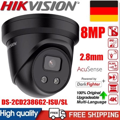 Hikvision Smart Kameraerkennung 8MP 4K DarkFighter PoE IP67 DS-2CD2386G2-ISU/SL