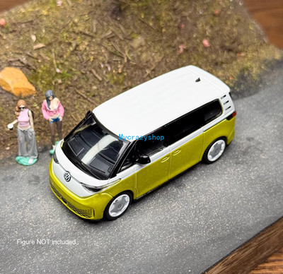 CR Minigt 1:64 Yellow VW ID Buzz EV Mini Van Sports Model Diecast Metal Car 