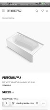 Vikrell Alcove Bathtub Left Drain Assembly