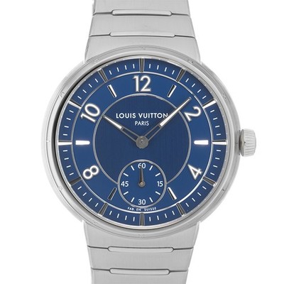 LOUIS VUITTON Tambour Automatic Steel Blue W1ST20 Box/Paper
