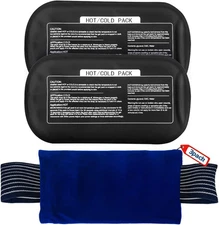 Ice Packs for Injuries Reusable (3-Piece Set) – Hot and 3 Piece Set - Regular 