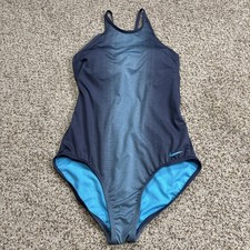 Nike Women's Two Toned Blue One Piece Swimsuit Size Medium
