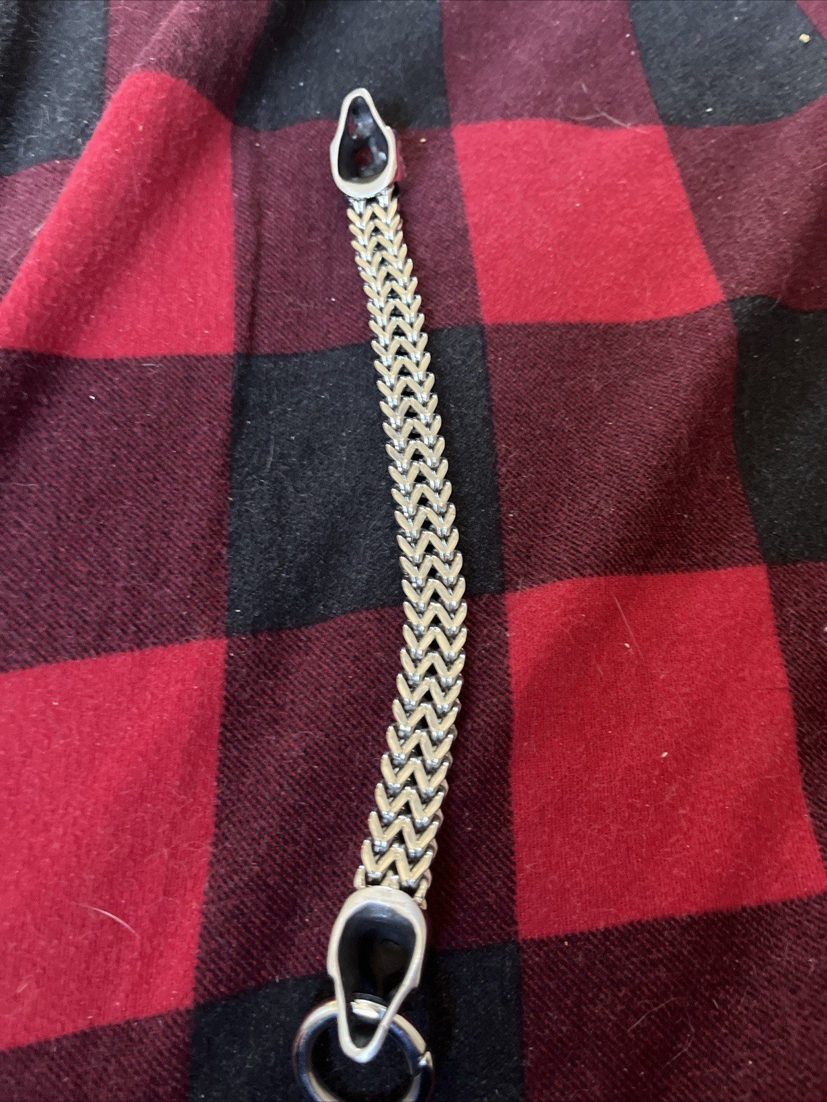 Skeleton Heavy Silver Bracelet - image 1