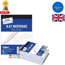 Pack of 8 A7 Ruled Notepads – Lightweight with String Closure & Perforated Pages
