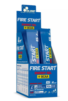 20x Olimp Fire Start Energy Gel + BCAA 36g Zielone Jabłko