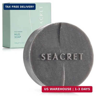 SEACRET Dead Sea Mud Soap Bar Deep Pore Purifying 4.4 Ounce Pack of 1 Cleanser