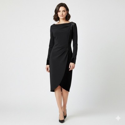 black velvet petite dress Alex Evenings Regular main image 1