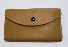 Vintage Leather Envelope Style Wallet in Mustard Yellow