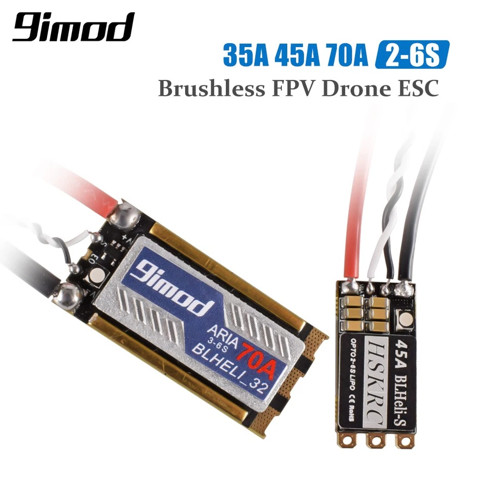 9imod 35A/45A/70A Brushless ESC 2-6S Lipo für RC FPV Racing Drohne Quadcopter - Bild 4 von 4
