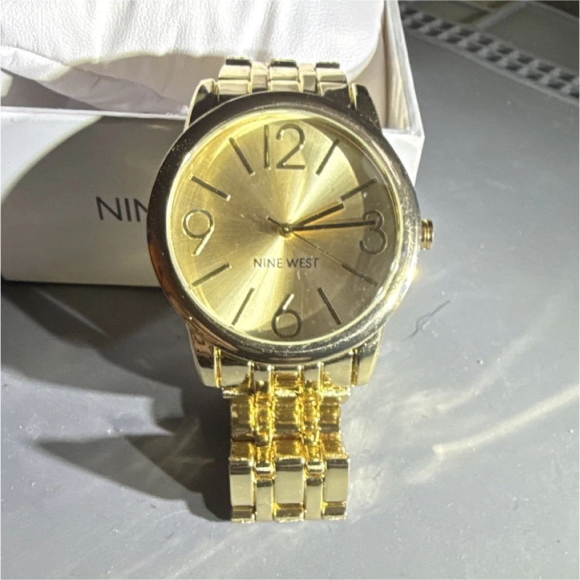 Nine West Dameshorloge met mat rubberen armband, NW/1678WTWT