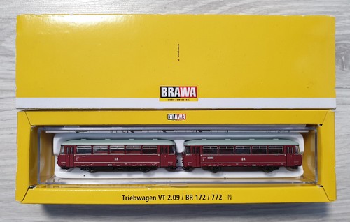 Brawa 64301 Dieseltriebwagen VT 2.09 Ferkeltaxe DR DCC SOUND LED-Innenbel Spur N | Zustand: Gebraucht
