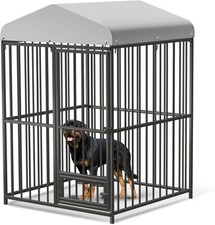 Outdoor Pet Dog Run House Kennel Shade Cage Enclosure w/ Cover Playpen 4x4x6FT