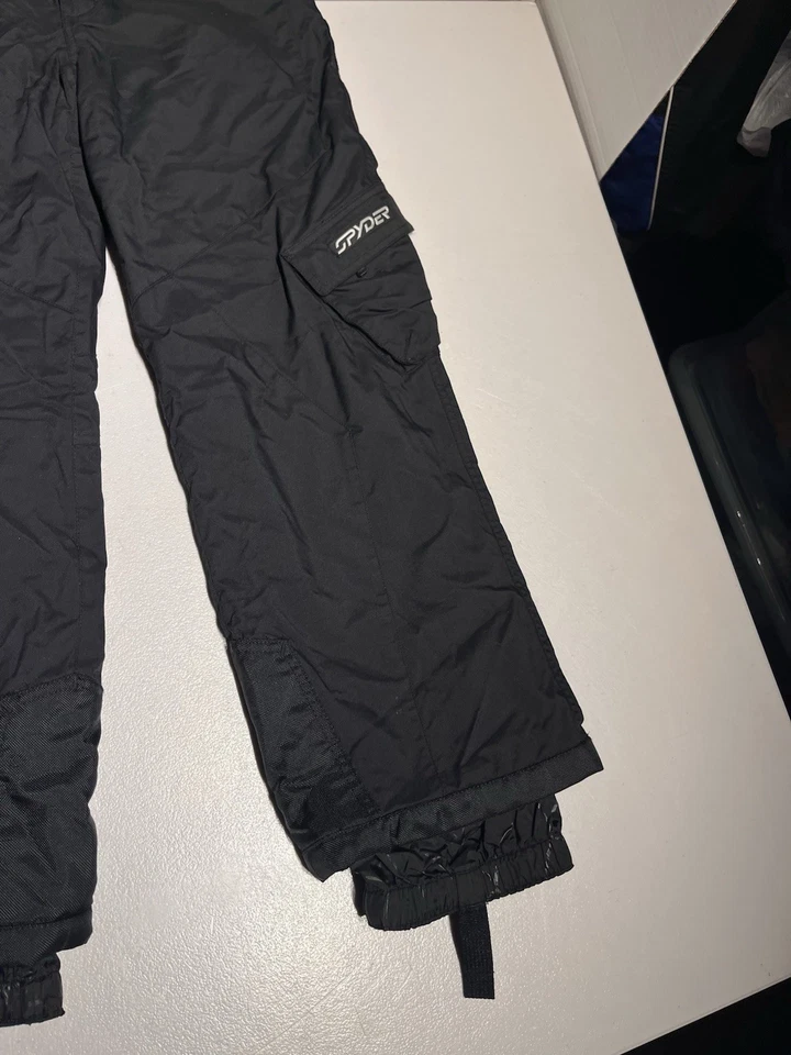 Spyder Pantalones de Nieve Niños 14 Negro Besos Esquí Snowboard Invierno Nylon Poli 28x26 Foto 4 de 4