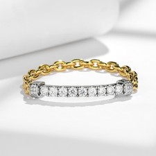 4mm D Color Round Moissanite Tennis Bracelet Men Women 925 Sterling Silver Chain