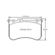 Pagid U-8188 Yellow Racing Pad - RS29 Compound
