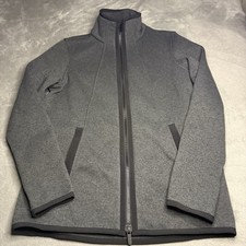 EUC Lululemon Jacket Full Zip Womens S6 Gray Long Sleeve Fleece Performance Gym